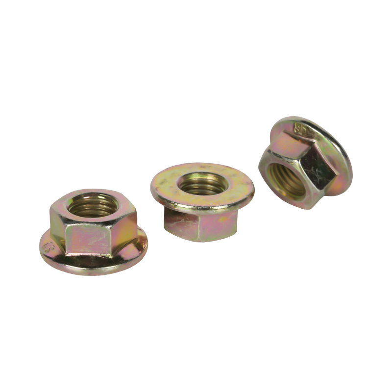 GB/T 6177 Serrated Hexagon Nuts with Flange, /DIN6923 Flange nuts with/without serration Yellow Zinc Plated