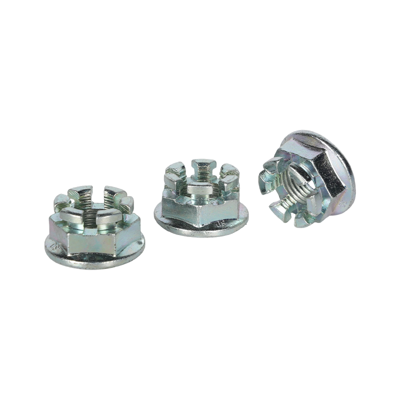 Carbon Steel Hex Flanged Slotted Nut