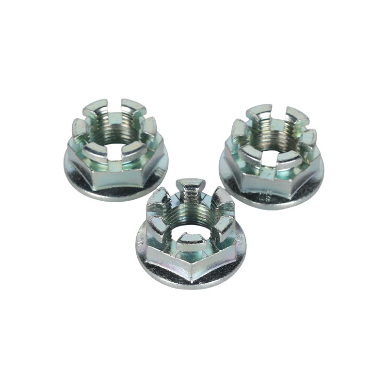Carbon Steel Hex Flanged Slotted Nut