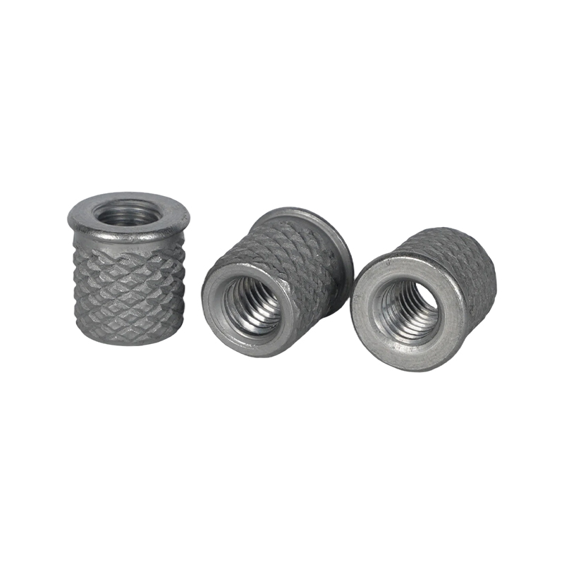 Flanged Diamond Knurl Cylindrical Insert Nut